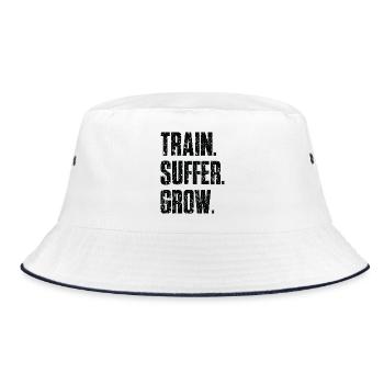 Devise Train Suffer Grow Grunge - Black - Bob - blanc/marine - Devant