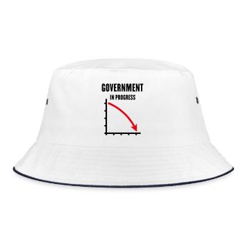 Government In Progress (Government Policy / POS2C) - Bucket Hat - white/navy - Front
