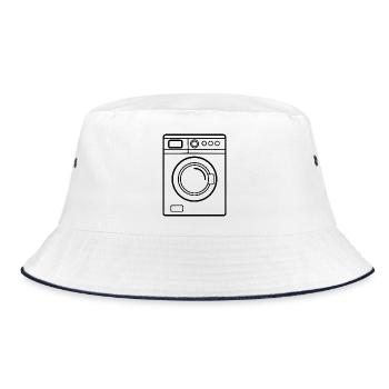 Washing machine - Bucket Hat - white/navy - Front