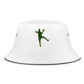 Handball Sprung mit Ball - Bucket Hat - Weiß/Navy - Vorne
