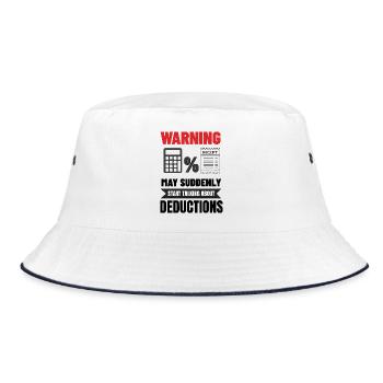 Lustiges Buchhalter-Geschenk zur Wertschätzung des Steuerberaters - Bucket Hat - Weiß/Navy - Vorne