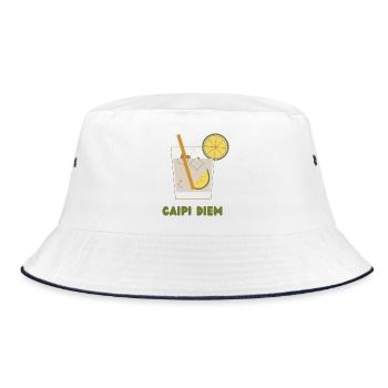 CAIPI DIEM - Bucket Hat - Weiß/Navy - Vorne