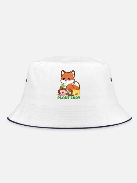 Kleiner Fuchs Pflanzenglück - Bucket Hat - Weiß/Navy