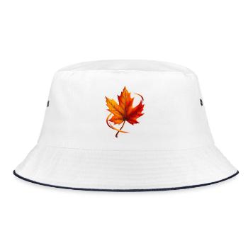 6709332B-C614-4720-8502-9F0266C94881 - Bucket Hat - Weiß/Navy - Vorne