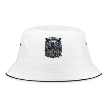 Black Metal Lover – Extreme Metal Music Fan - Bucket Hat - Weiß/Navy - Vorne