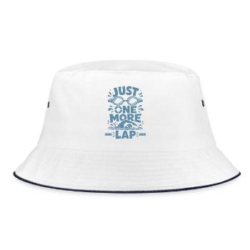 Schwimmer schwimmen Swimming-Pool Schwimm - Bucket Hat - Weiß/Navy - Vorne