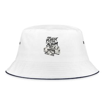 Die Playlist ist das Album - Bucket Hat - Weiß/Navy - Vorne