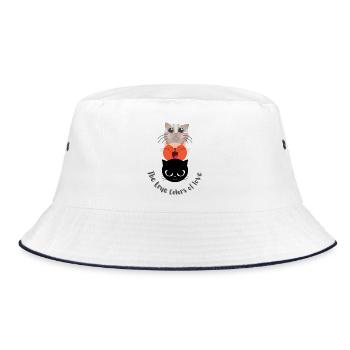 Wahre Farben der Liebe - Bucket Hat - Weiß/Navy - Vorne