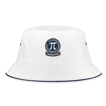 Pi Kreis Emblem Ziffernband - Bucket Hat - Weiß/Navy - Vorne
