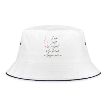 Ich liebe einen Legionär - Bucket Hat - Weiß/Navy - Vorne
