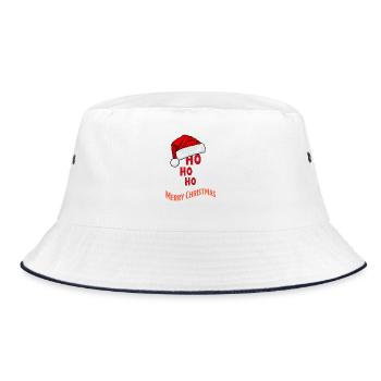 Frohe Weihnachten - Bucket Hat - Weiß/Navy - Vorne