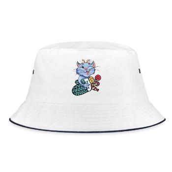 Adventszeit - Bucket Hat - Weiß/Navy - Vorne