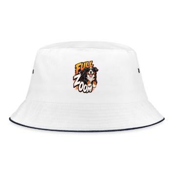 Berner Sennenhund - Bucket Hat - Weiß/Navy - Vorne