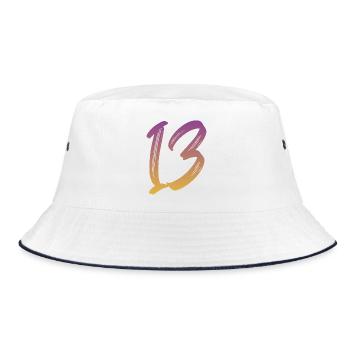 13 - Bucket Hat - Weiß/Navy - Vorne
