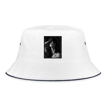 Noir Temptation - Bucket Hat - Weiß/Navy - Vorne