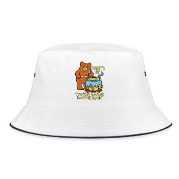 Suppenküche - Bucket Hat - Weiß/Navy - Vorne