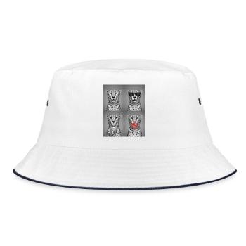 Geparde Gepard - Bucket Hat - Weiß/Navy - Vorne