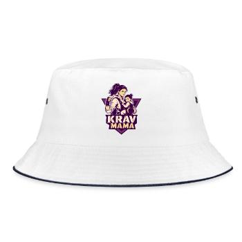 Krav Mama Kriegermama - Bucket Hat - Weiß/Navy - Vorne