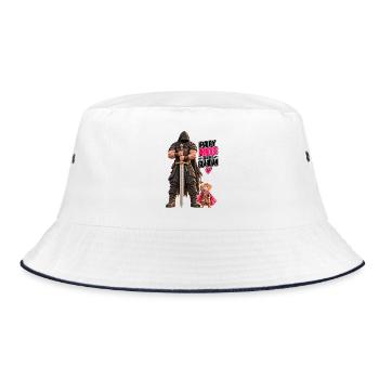 Knight Kitten Wächter - Bucket Hat - Weiß/Navy - Vorne