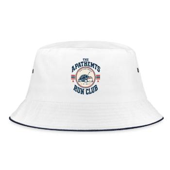 APATHETMTS Run Club Schildkröte - Bucket Hat - Weiß/Navy - Vorne