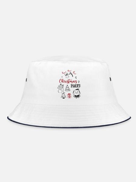 Christmas Party - Bucket Hat - Weiß/Navy
