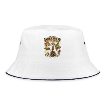 Sammle Momente, keine Dinge - Bucket Hat - Weiß/Navy - Vorne