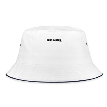 Surrounded by idiots - Bucket Hat - white/navy - Front