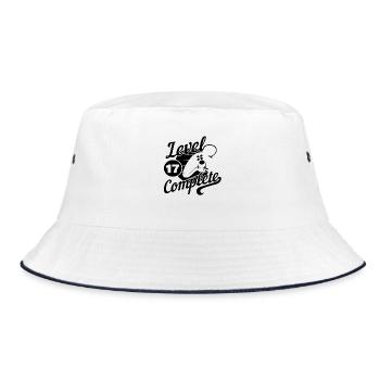 17th Birthday Gamers and Gamblers - Bucket Hat - white/navy - Front