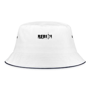 Berlin Skyline Design Silhouette TV Tower - Bucket Hat - white/navy - Front