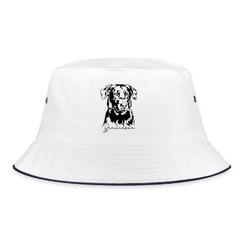 BEAUCERON Dog Portrait Dog Dog Wilsigns - Bucket Hat - white/navy - Front