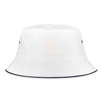 made in 1994 and looking this good - Bucket Hat - white/navy - Front