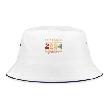 Legende seit 2004 Geburtstagsgeschenk - Bucket Hat - Weiß/Navy - Vorne