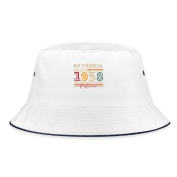 Legende seit 1958 Geburtstagsgeschenk - Bucket Hat - Weiß/Navy - Vorne