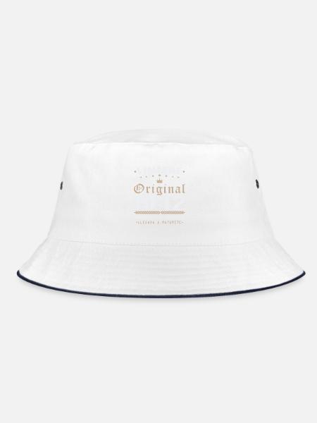 Vinatge 1942 Geburtstagsgeschenk - Bucket Hat - Weiß/Navy - Vorne