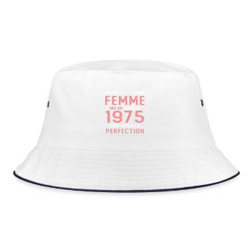 Cadeau D'anniversaire Femme Née En Janvier 1975 - Bob - blanc/marine - Devant