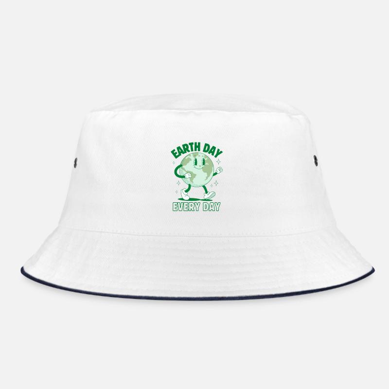 Tag der Erde Jeden Tag - Bucket Hat - Weiß/Navy