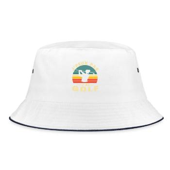 I can't I have Golf Humor gift - Bucket Hat - white/navy - Front