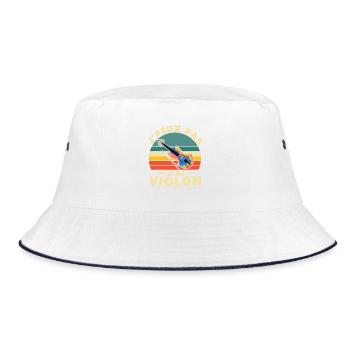 Ich kann keine Geige haben - Bucket Hat - Weiß/Navy - Vorne