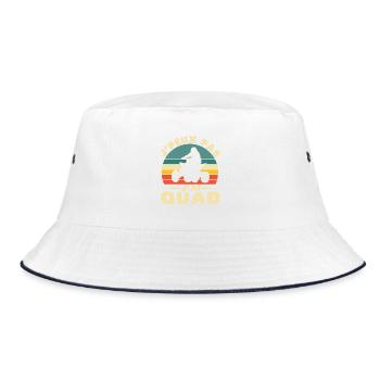 Ich kann kein Quad haben - Bucket Hat - Weiß/Navy - Vorne