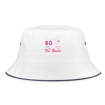 It Has Taken Me 80 Years 80 Birthday Women - Bucket Hat - white/navy - Front
