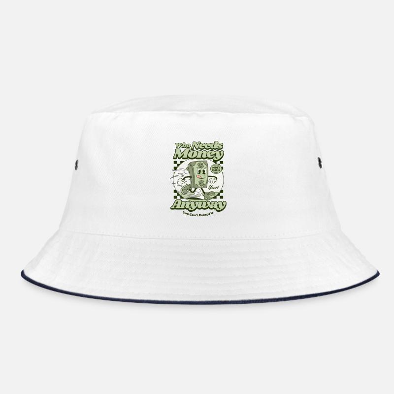 Who Needs Money Retro Design Bucket Hat