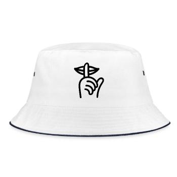 Quiet Life Graphic - Bucket Hat - white/navy - Front