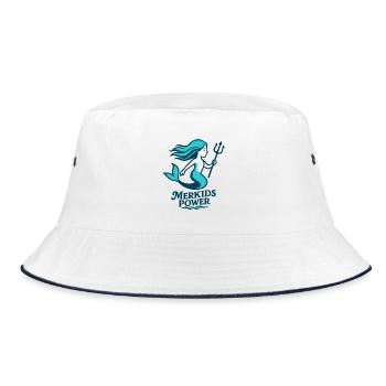 Merkids Power - Bucket Hat - white/navy - Front
