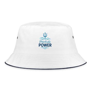 Merkids Power - Bucket Hat - white/navy - Front