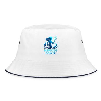 Merkids Power - Bucket Hat - white/navy - Front