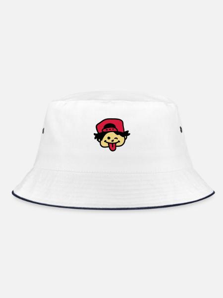 Frecher Junge 3 - Bucket Hat - Weiß/Navy - Vorne