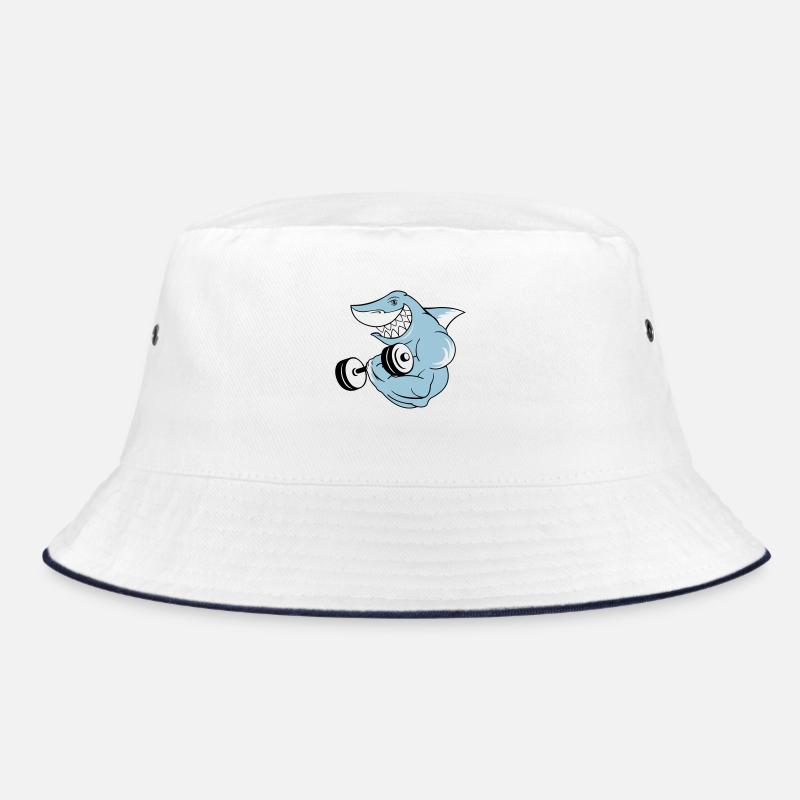 shark_bodybuilder Bucket Hat