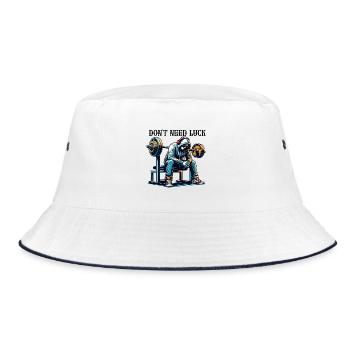 Bodybuilder de gym avec sweat à capuche – Fitness Motif - Bob - blanc/marine - Devant