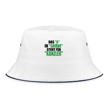 Witze Grüne Grünen Partei Öko Sprüche Klima Co2 - Bucket Hat - Weiß/Navy - Vorne