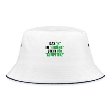 Witze Grüne Die Grünen Partei Öko Sprüche Klima - Bucket Hat - Weiß/Navy - Vorne